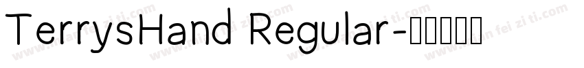 TerrysHand Regular字体转换